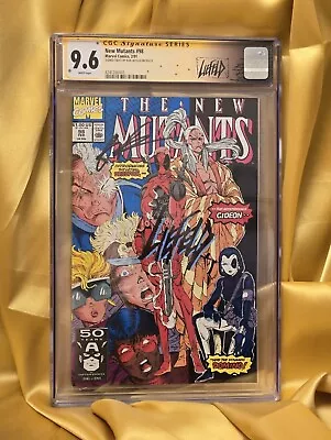 Buy 🔥CGC 9.6 SS New Mutants #98 1st Deadpool Signed Rob Liefield RARE SIGNATUR STYL • 1,008.81£