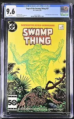 Buy Saga Of The Swamp Thing #37 CGC 9.6 White Pages First App Of John Constantine • 504.02£