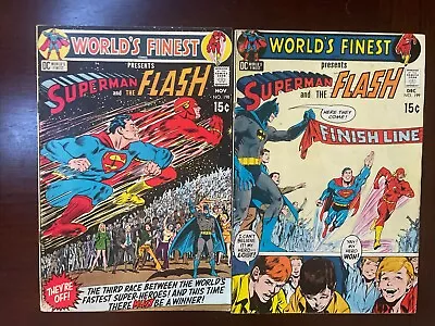 Buy Dc Comics World's Finest # 198-199 1970 Superman Flash Race Key Comic Book Nice • 58.25£