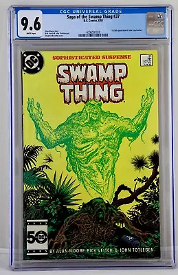 Buy Saga Of The Swamp Thing #37 CGC 9.6 Near Mint+ John Constantine 1985 White Pages • 426.36£