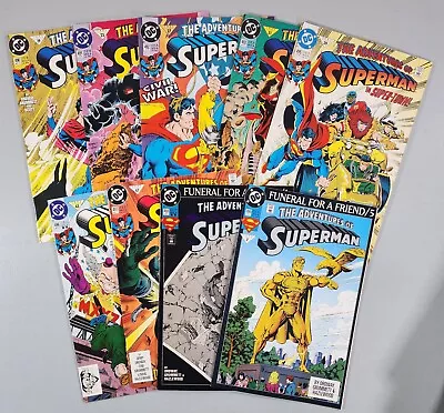 Buy Adventures Of Superman #490 491 492 493 495 496 497 498 499 VF To NM DC 1992 • 20.96£