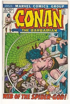 Buy Conan The Barbarian #13 (F+) 1972 Marvel Comics  Web Of The Spider-God!  • 27.18£