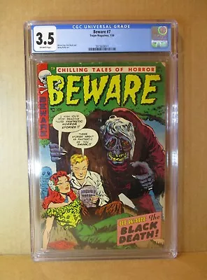 Buy Beware 7 CGC 3.5 RARE Check, Kiefer & Fass Art 1954 Trojan Pre-Code Horror NICE  • 504.76£