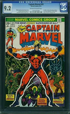 Buy Captain Marvel #32 Oww Cgc 9.2 Thor And Iron Man Appearance Cgc #0215027008 • 76.81£