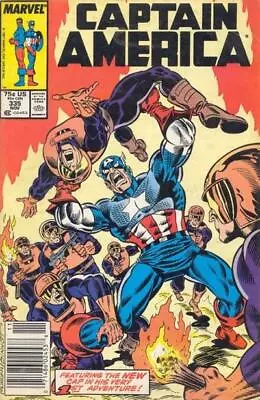 Buy Captain America (1st Series) #335 (Newsstand) FN; Marvel | Mark Gruenwald Watchd • 2.91£