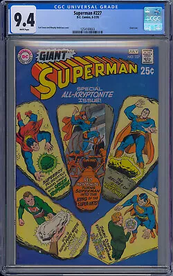 Buy Cgc 9.4 Superman #227 White Pages Giant Size 1970 • 232.97£