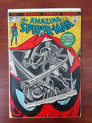 Buy Amazing Spider-Man #113 FN/FN+, Doctor Octopus Is Back Marvel 1971 • 46.60£