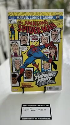 Buy SIGNED Roy Thomas Amazing Spider-Man #121 Facsimile Death Of Gwen Stacy NM • 31.06£