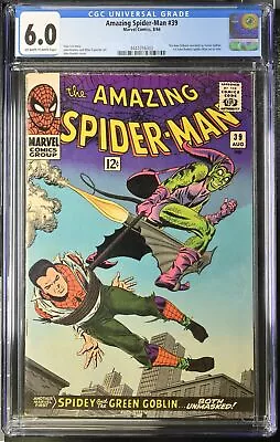 Buy Amazing Spider-Man #39 CGC FN 6.0 1st Romita ASM Art/Green Goblin Cover! • 309.87£