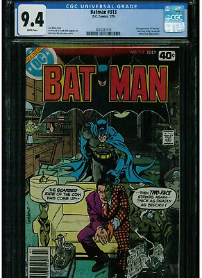 Buy Batman #313 Cgc 9.4 Near Mint White Pages 1st Appearance Of Tim Fox 1979 Twoface • 322.10£