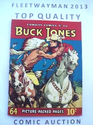 Buy Cowboy Picture Library Comic - 198 - 1957 - Buck Jones - Vgc - Western Fleetway • 3.99£