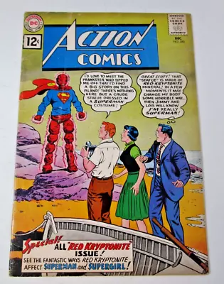 Buy Action Comics #283 1961 [VG] Silver Age DC 1st 12 Cent Price Red Kryptonite JFK • 23.29£