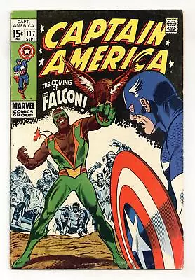 Buy Captain America #117 GD+ 2.5 1969 1st App. And Origin Falcon • 163.09£