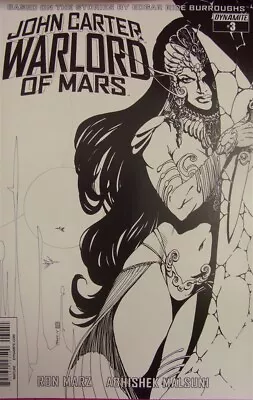 Buy John Carter Warlord Of Mars 3 E Dynamite B&w Sketch Variant Comic 2015 Vf/nm • 2.33£