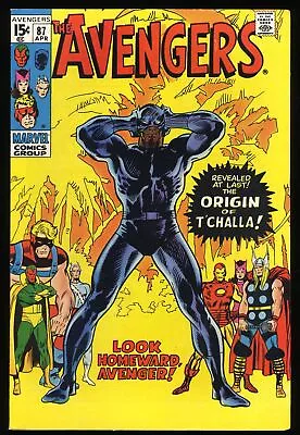 Buy Avengers #87 VF- 7.5 Origin Of T'Challa Black Panther! Cameo Klaw/T'Chaka! • 66.01£