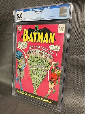 Buy Batman #171 CGC 5.0 1st Silver Age Riddler DC Comics 5/65 Key Silver Age Book!!! • 931.93£