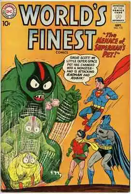 Buy World's Finest #112 (1960) Fn/vf 7.0   The Menace Of Superman's Pet!  • 140£