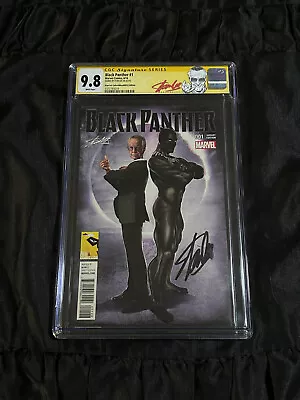 Buy 2016 Black Panther #1 CGC 9.8 W/ White Pages SIGNED Stan Lee Collectibles/MEFCC • 544.60£