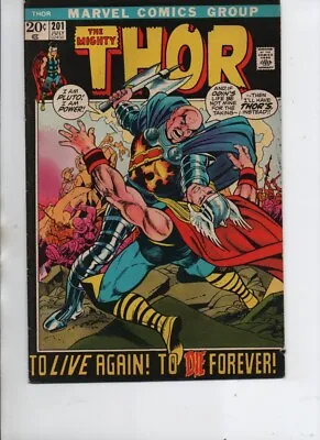 Buy Thor # 201(MARVEL 1972) PLUTO AND HELA/EGO PRIME ORIGIN-FN/VF • 11.64£