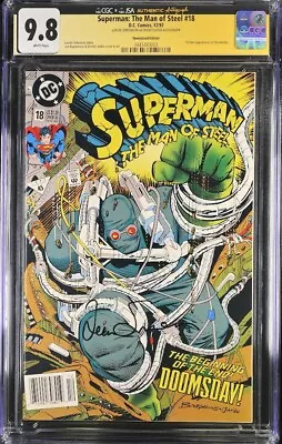 Buy Superman: The Man Of Steel #18 CGC 9.8 SIGNED SIMONSON JSANewsstand 1st Doomsday • 216.67£