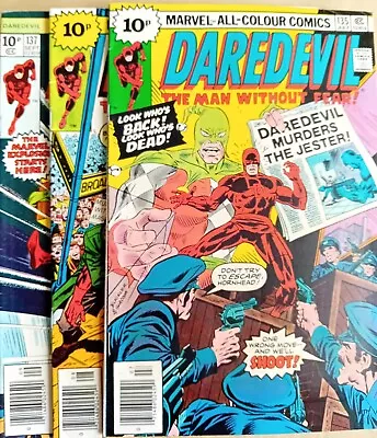 Buy Daredevil #'s 135, 136, 137 - VG/FN (5.0) - Marvel 1976 - 10p UK Price Variants  • 9.99£