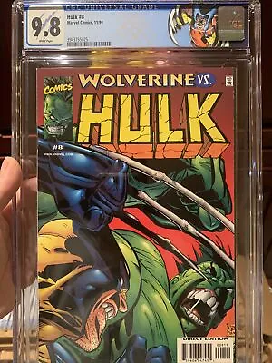 Buy Hulk # 8 CGC 9.8 NM/MT 🔥 Classic Hulk Vs Wolverine Cover 🔥 Custom Label L@@K! • 155.28£