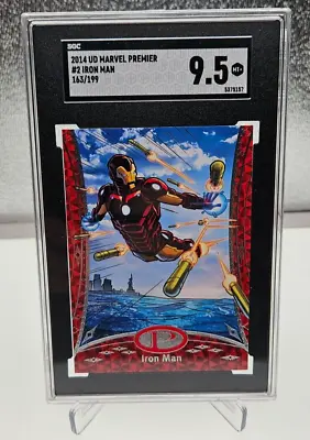 Buy 2014 UD Marvel Premier Iron Man Card #163/199 - SGC Graded 9.5 MT🔥 • 111.82£