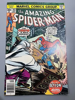 Buy Amazing Spider-Man #163 - Marvel Comics 1976 High Grade WHITE PAGES 1st Print • 27.18£