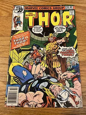 Buy Marvel Comics The Mighty Thor #276 NEWSSTAND Thor VS Thor 1st App Red Norvell B1 • 2.48£