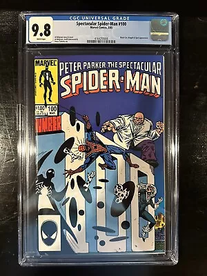 Buy Spectacular Spider-Man #100 CGC 9.8 (Marvel 1985) WP! Black Cat, Kingpin & Spot! • 213.57£