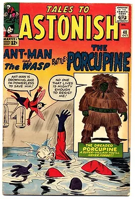 Buy TALES TO ASTONISH #48 VG, Ant Man. Origin/1st App. Porcupine, Marvel Comics 1963 • 54.36£
