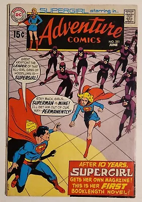 Buy Adventure Comics #381 (1969, DC) GD/VG 1st Solo Supergirl • 10.48£