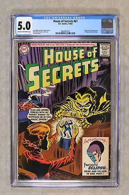 Buy House Of Secrets #61 CGC 5.0 1963 0962997007 1st App. Eclipso • 345.59£