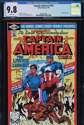 Buy CAPTAIN AMERICA #255 - CGC-9.8, WP - Miller - Byrne - Highest Graded! • 132.02£