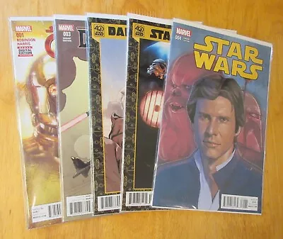 Buy Lot Of *5* Marvel Variant STAR WARS! #4 *Solo!*, 27 + Darth Maul 1, 3 + C-3PO 1! • 15.49£