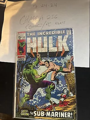 Buy Incredible Hulk #118 CLASSIC SUB-MARINER Battle/cover Marvel 1971 • 38.83£