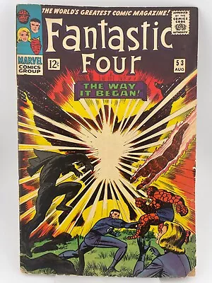 Buy Fantastic Four 53 1966 2nd App Black Panther 1st App Klaw Grade 4.0 - 5.0 • 54.35£