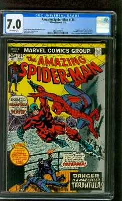 Buy Amazing SPIDER MAN 134 CGC 7.0 1st Tarantula Romita Art 7/1974 • 151.43£