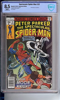 Buy Spectacular Spider-man  #22  Cbcs  8.5   Moon Knight Cover   • 77.66£