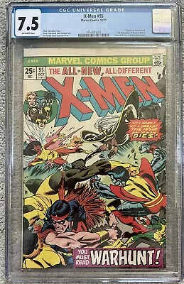 Buy (Uncanny) X-Men #95 (1975) CGC 7.5, Death Of Thunderbird, 3rd New X-Men • 135.91£