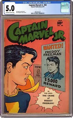 Buy Captain Marvel Jr. #50 CGC 5.0 1947 3842433021 • 186.39£