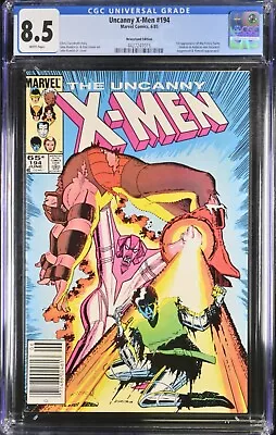 Buy Uncanny X-men #194 CGC 8.5 Newsstand 1st App Fenris Twins, Claremont  (1985) • 19.03£