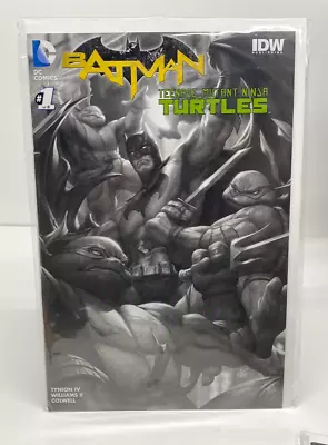 Buy Batman Tmnt #1 Teenage Mutant Ninja Turtles B&W Variant Artgerm Rare NM IDW DC • 97.25£