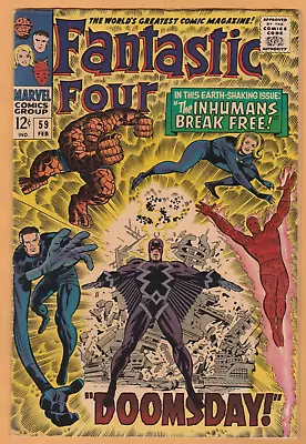 Buy Fantastic Four #59 - Silver Surfer - Doctor Doom - Inhumans - FN/VF (7.0) • 38.79£
