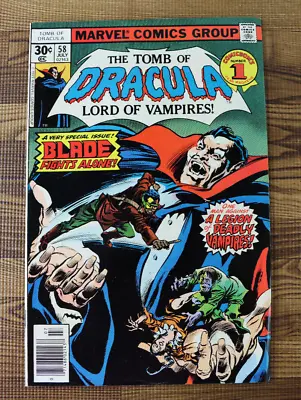 Buy 1977 Marvel Comics The TOMB Of Dracula Lord Of Vampires #58 Solo Blade G/FN+ • 29.51£
