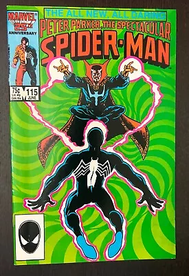 Buy SPECTACULAR SPIDER-MAN #115 (Marvel Comics 1986) -- Black Costume -- NM- • 9.25£
