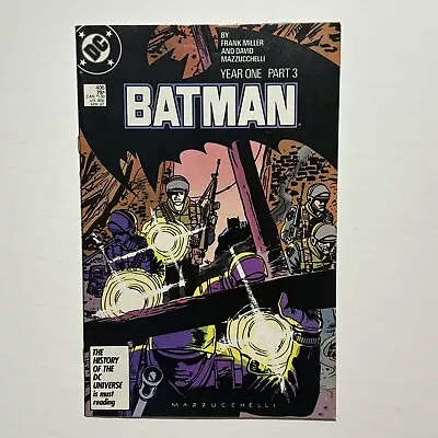 Buy BATMAN #406 (VF+/NM-) • Year One, Pt. 3 • Frank Miller • DC Comics 1987 • 11.61£