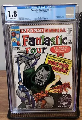 Buy Fantastic Four Annual #2 (Marvel 1964) Origin Of Doctor Doom -CGC 1.8 OW Pages • 213.95£
