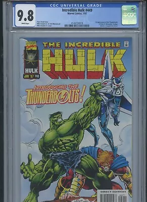 Buy Incredible Hulk #449 1997 CGC 9.8 (1st App Of The Thunderbolts) • 209.68£