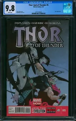 Buy Thor God Of Thunder #5 🌟 CGC 9.8 🌟 GORR Appearance! Marvel Graded Comic 2013 • 104.84£